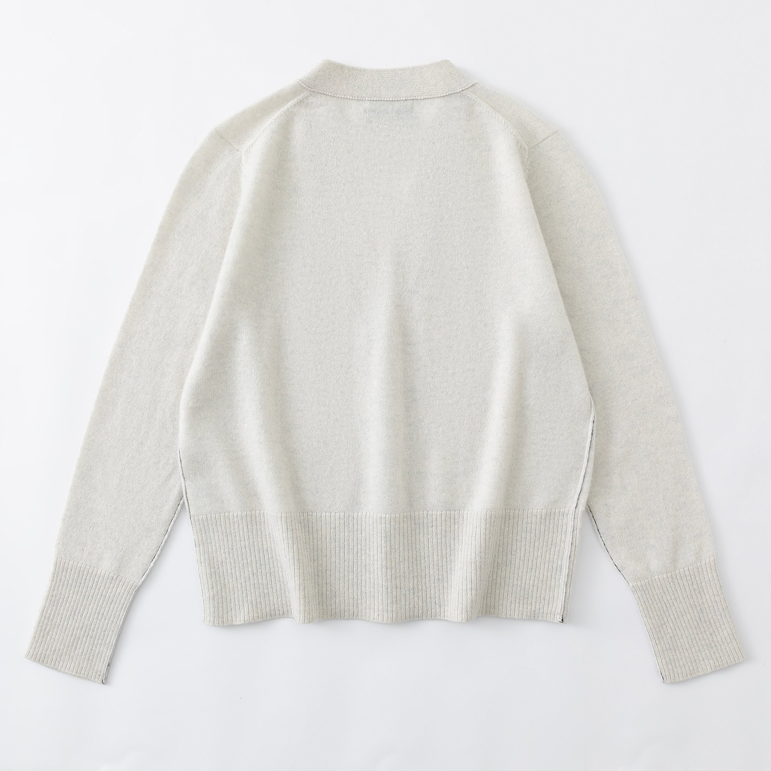 N.09 PURE CASHMERE SEAM DETAIL CARDIGAN TERRY2