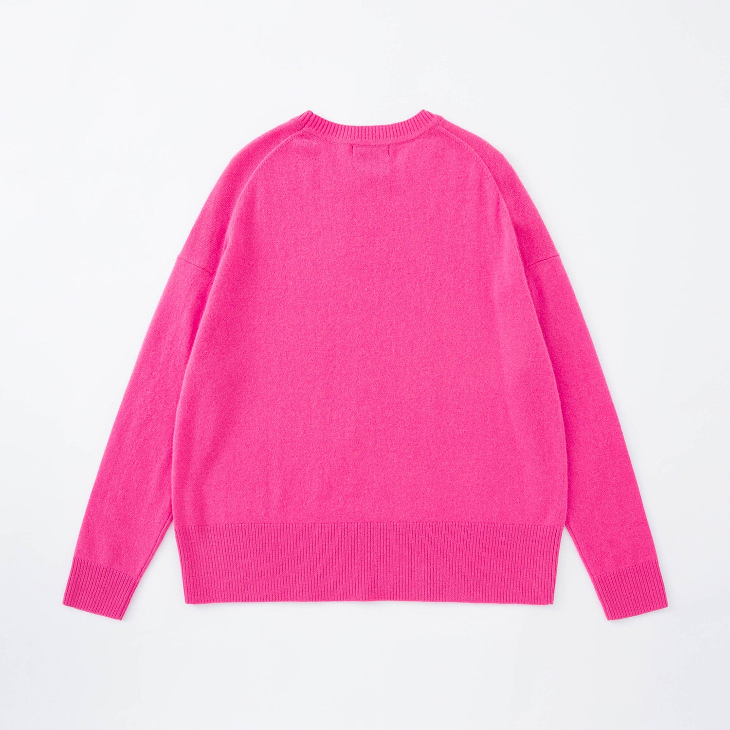 N.20 CASHMERE BLEND OVERSIZE CREW PINK FLASH