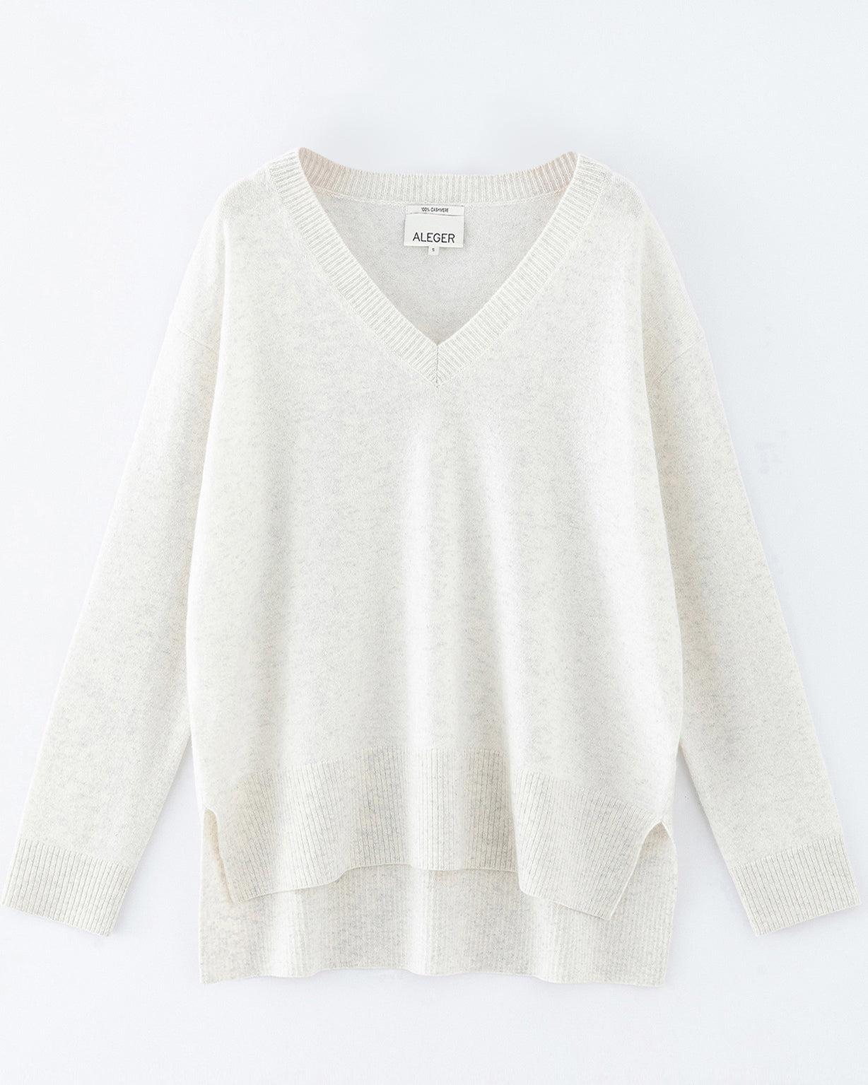 N.21 PURE CASHMERE OVERSIZED HIGH LOW V NECK TERRY2