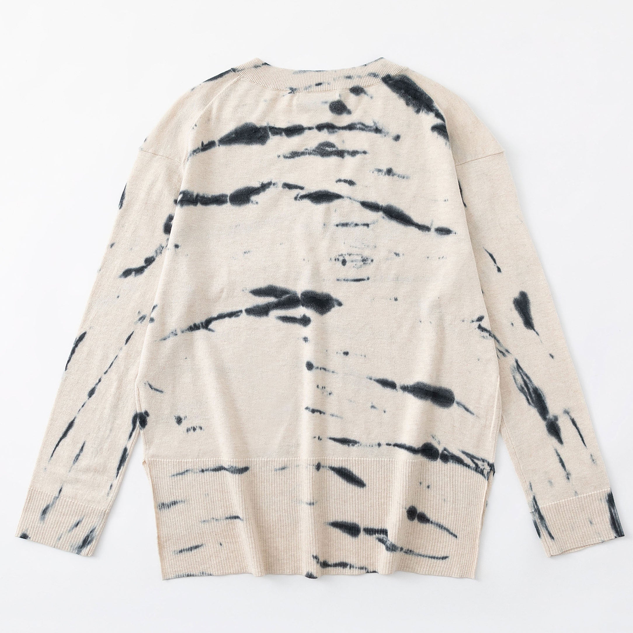 N.21 PIMA COTTON + CASHMERE  HIGH/LOW HEM V-NECK -ANIMALE