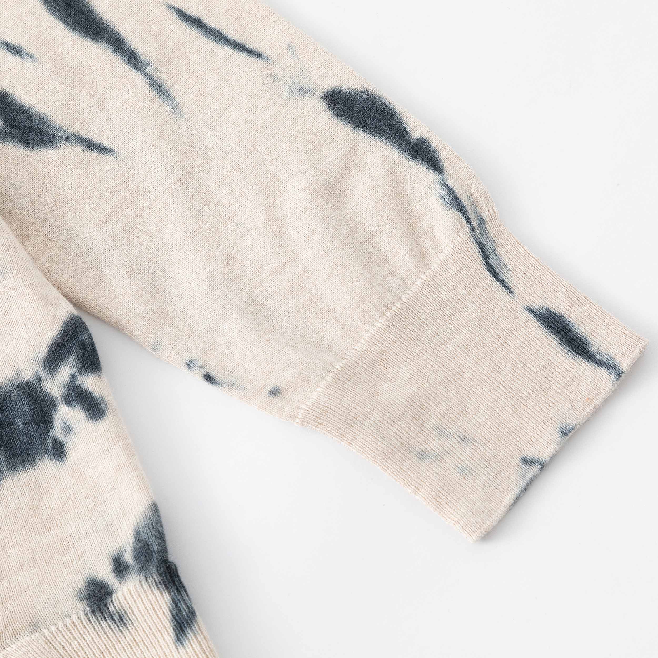 N.29 PIMA COTTON + CASHMERE TIE-DYE OVERSIZED V NECK-ANIMALE