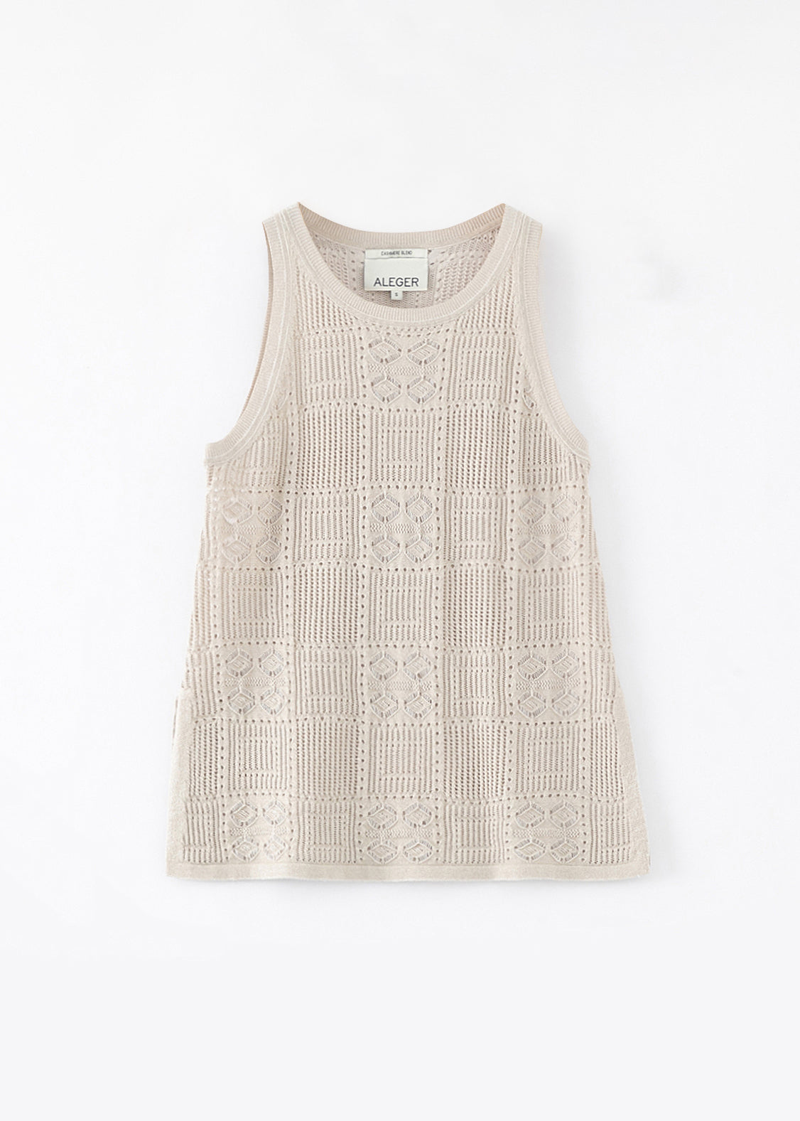 N.340 LACE PATTERNED VEST - GOLD STAR