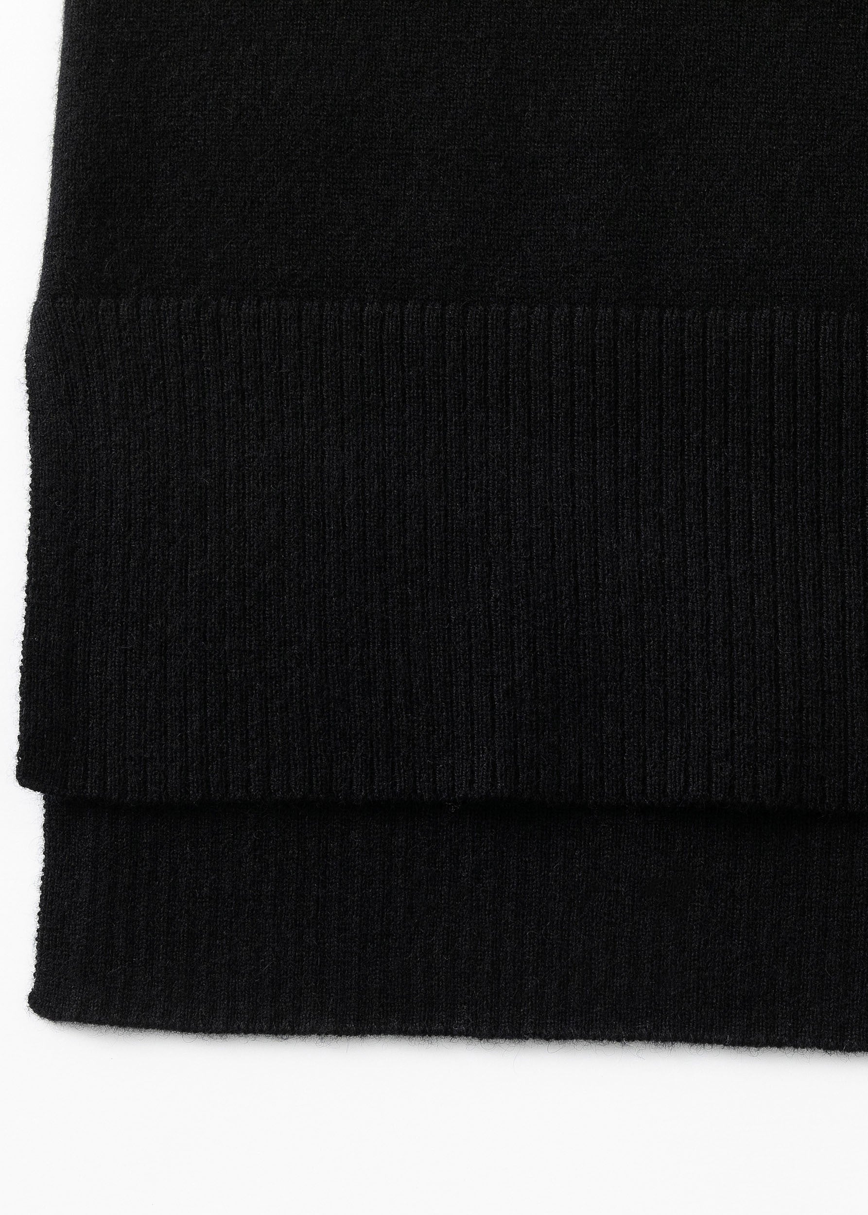 N.345 PURE CASHMERE HIGH LOW VEST BLACK