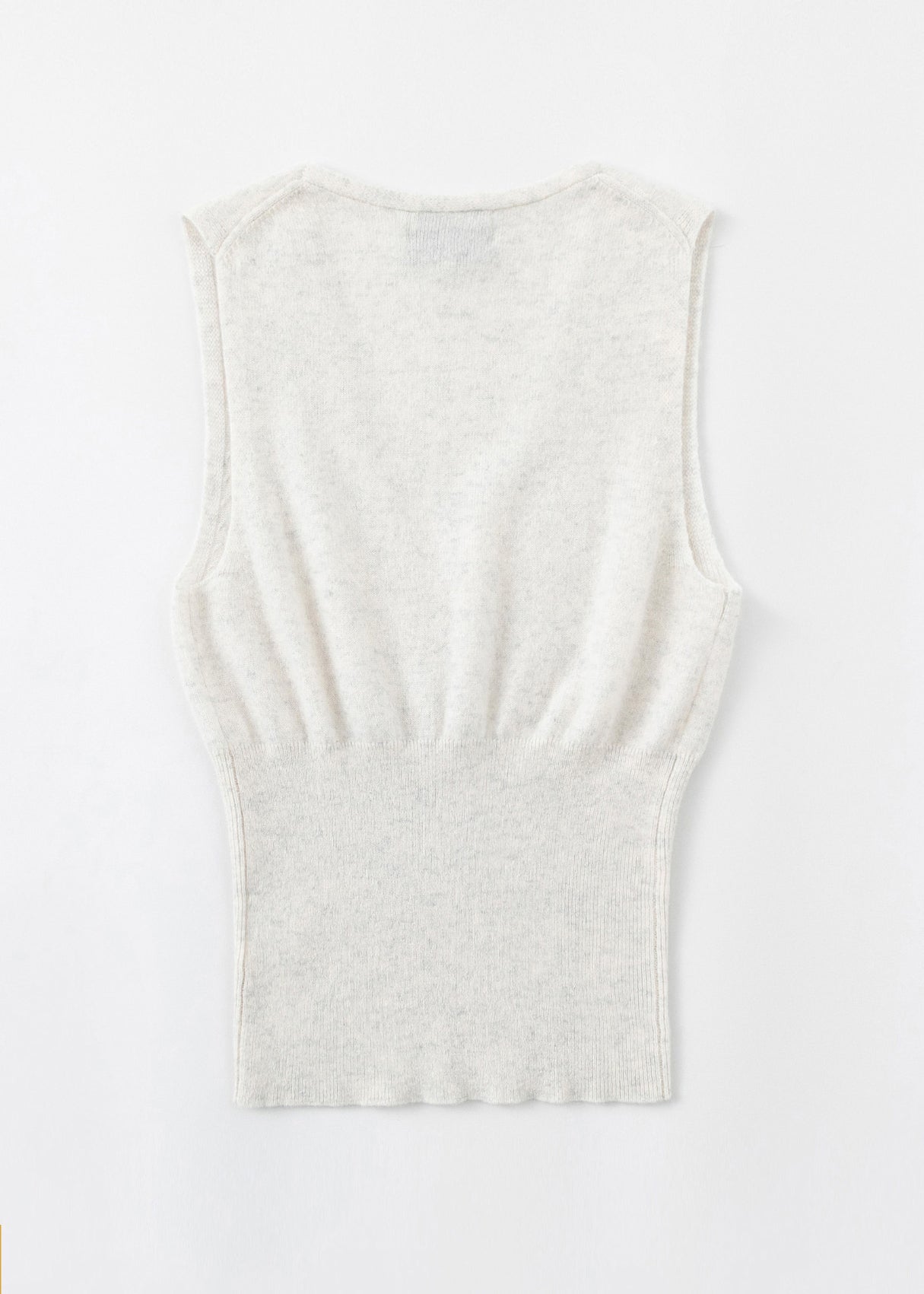 N.35 PURE CASHMERE LOW V TANK TERRY2