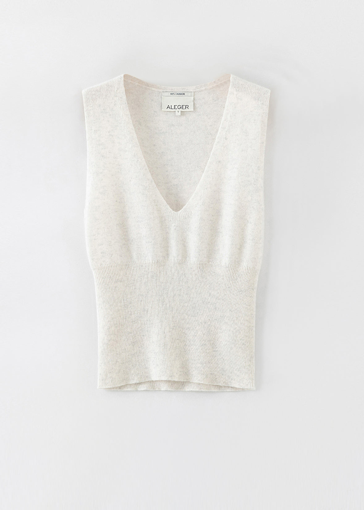 N.35 PURE CASHMERE LOW V TANK TERRY2