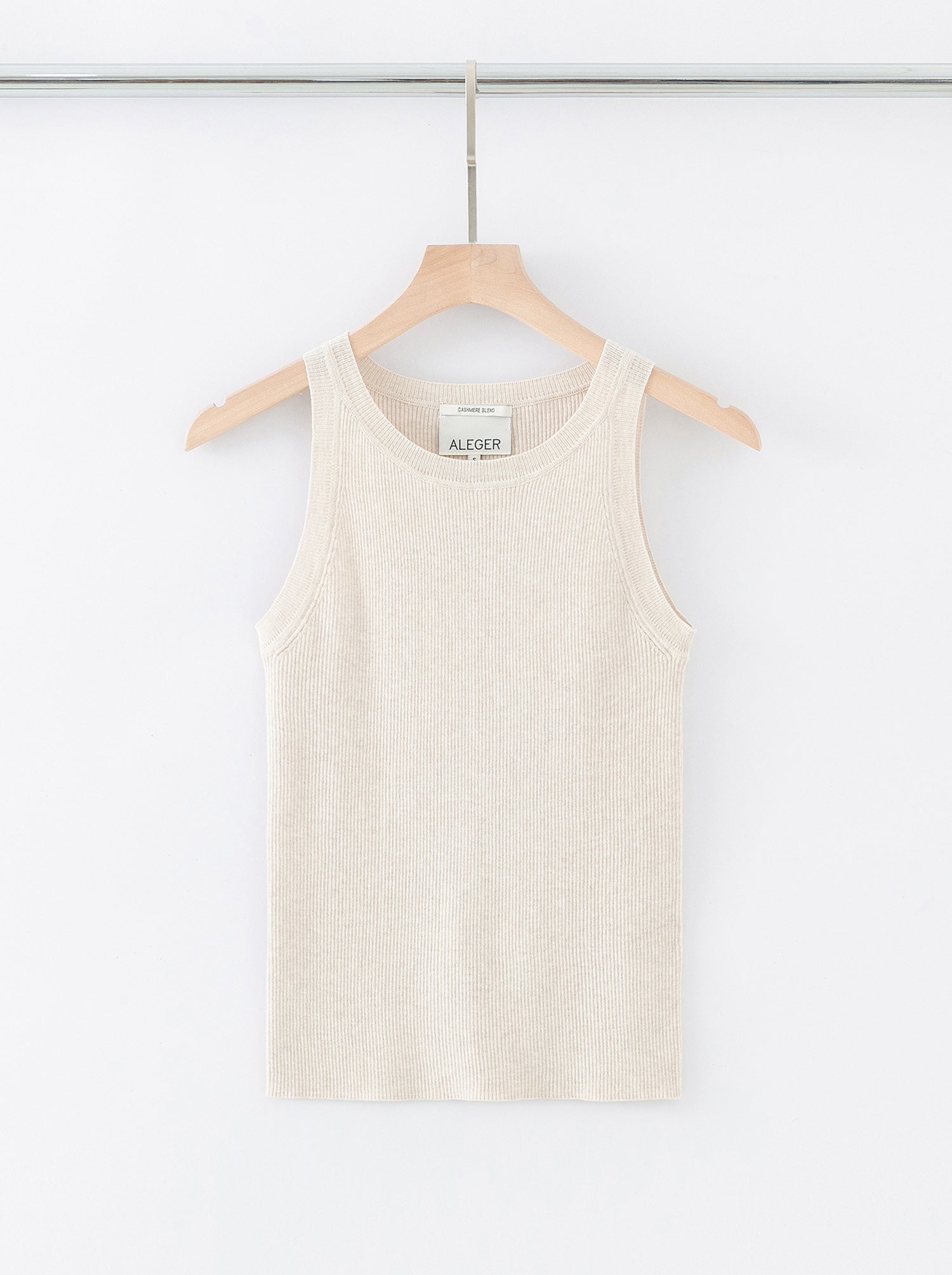 N.85 SKINNY RIB VEST - PROSECCO