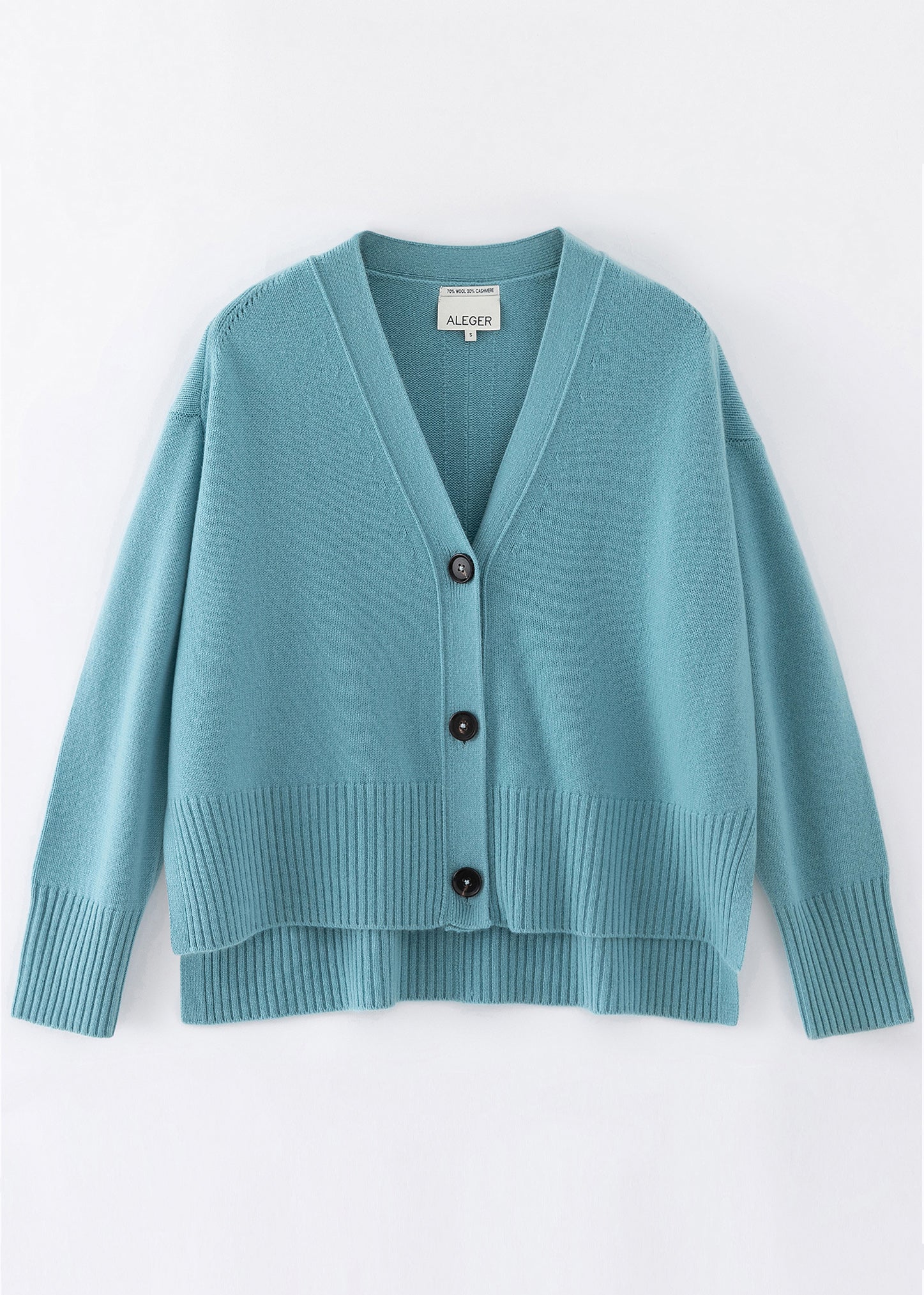 N.99 CASHMERE BLEND OVERSIZED CARDIGAN SICILY BLUE