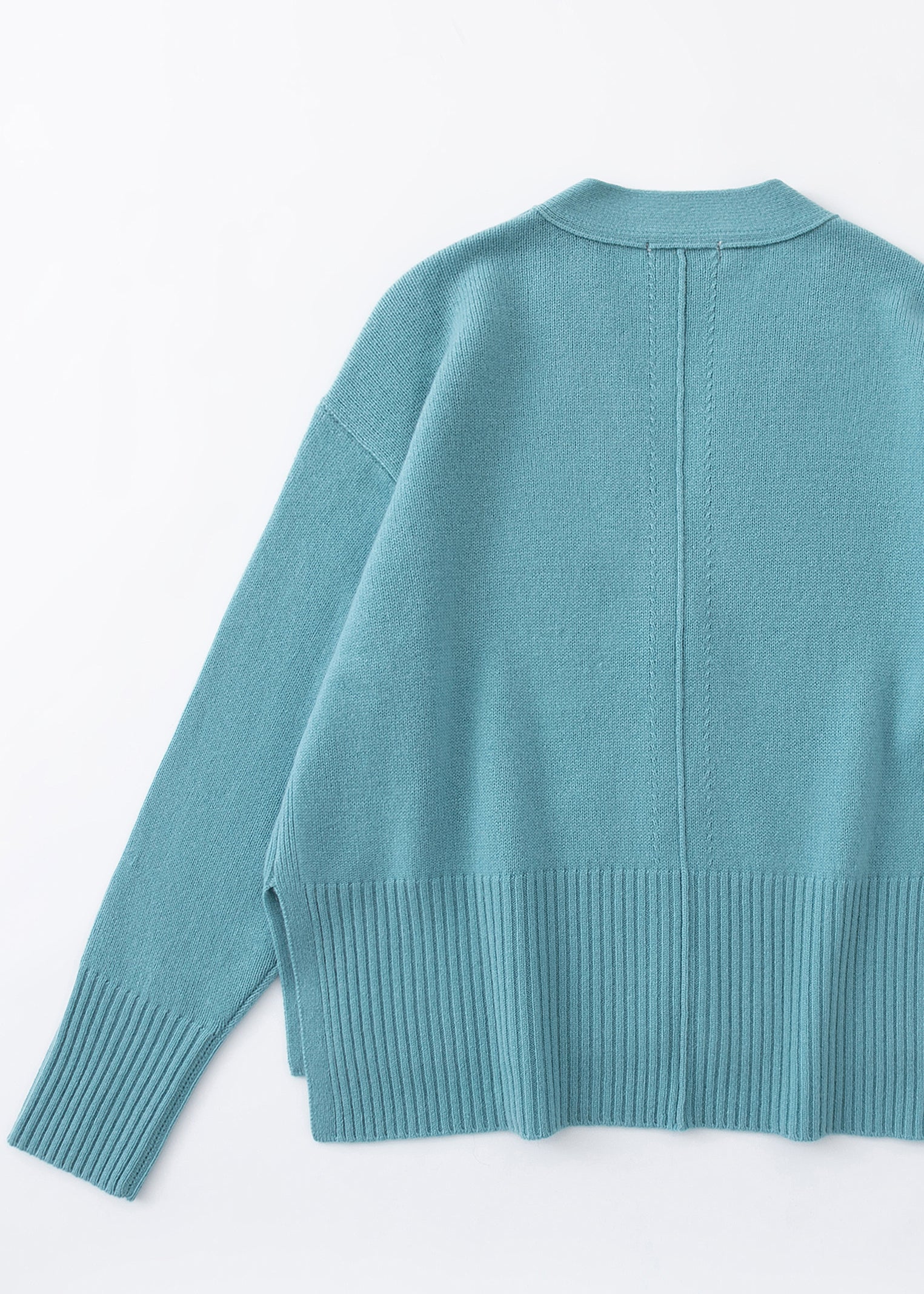 N.99 CASHMERE BLEND OVERSIZED CARDIGAN SICILY BLUE