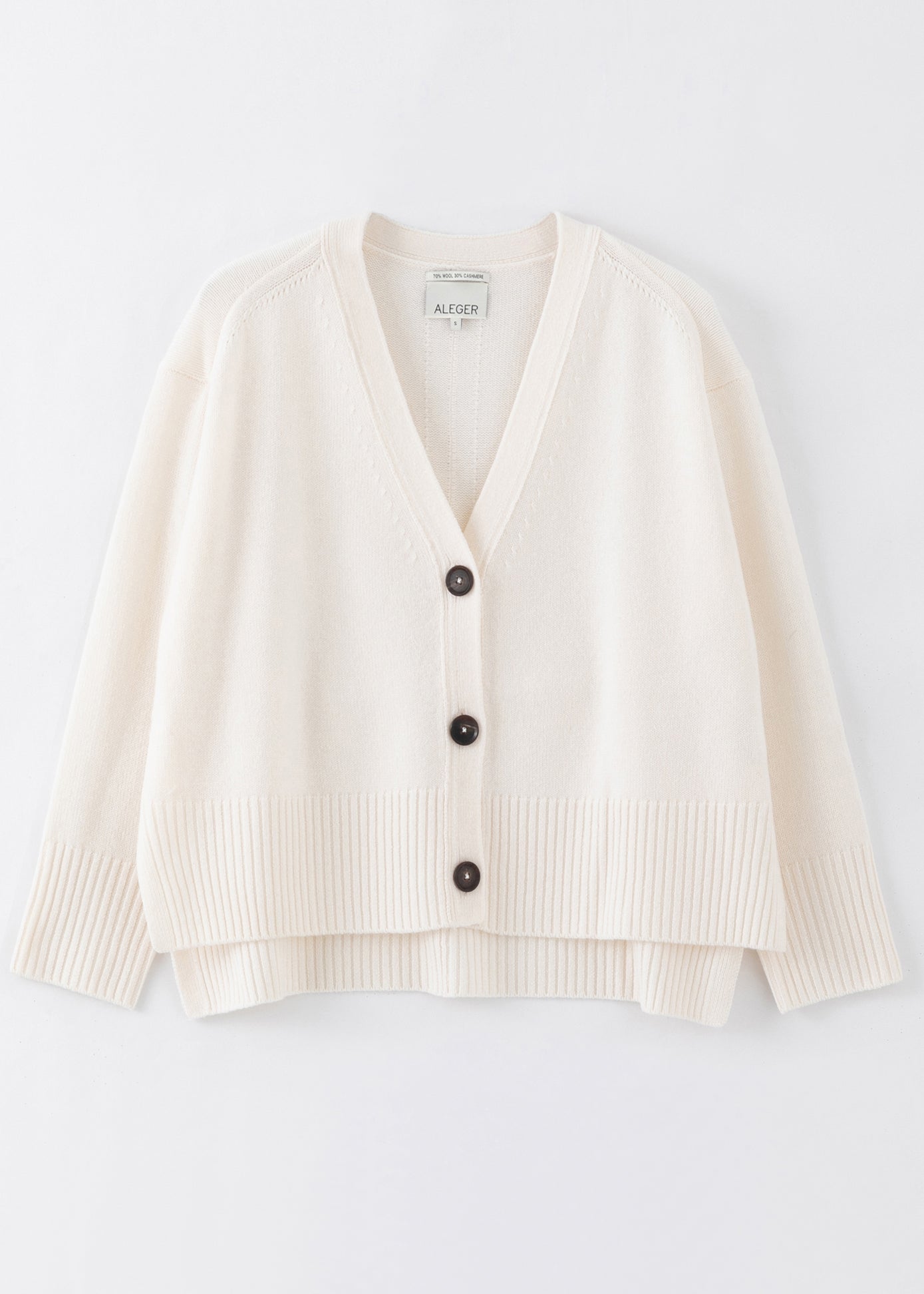 N.99 CASHMERE BLEND OVERSIZED CARDIGAN WINTER WHITE